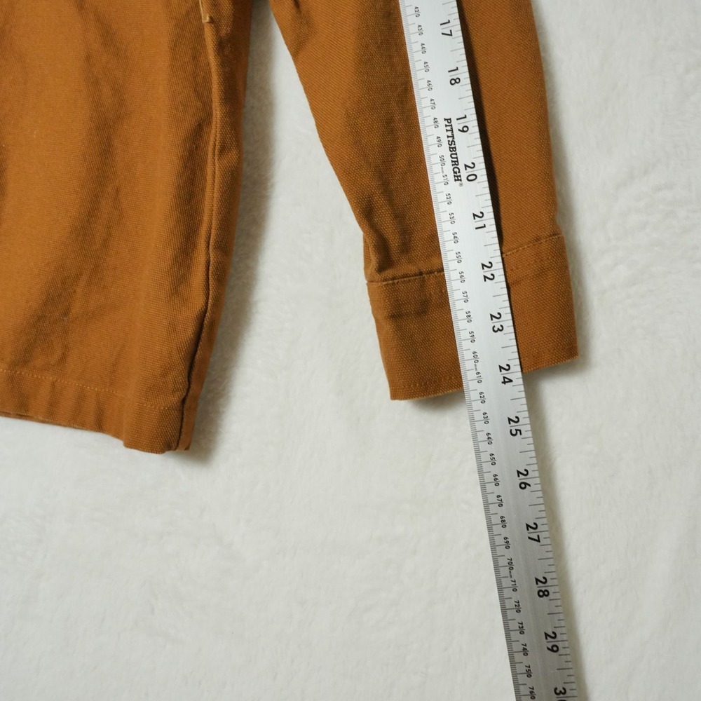 EUC Wrangler Jacket Workwear Men's Size Medium Button Snap Close Brown Hoodie - Picture 7 of 8